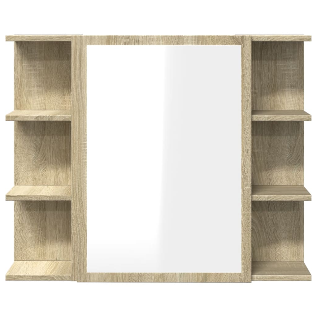 Bathroom Mirror Cabinet Sonoma Oak 80x20.5x64 cm Engineered Wood - Bend