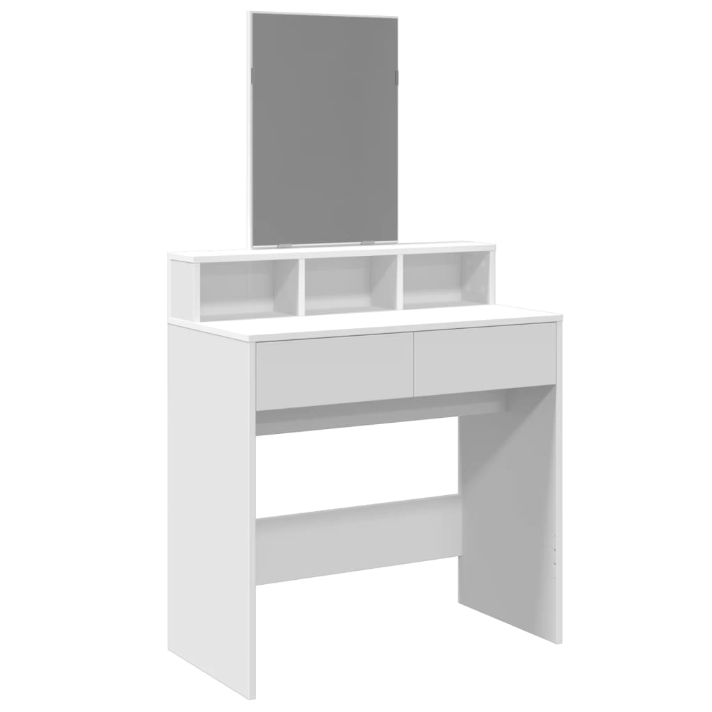 Dressing Table with Mirror White 80x41x144.5 cm - Bend