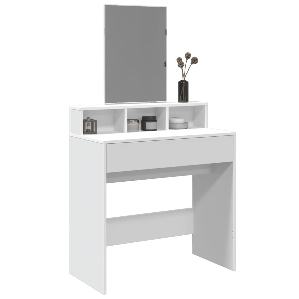 Dressing Table with Mirror White 80x41x144.5 cm - Bend