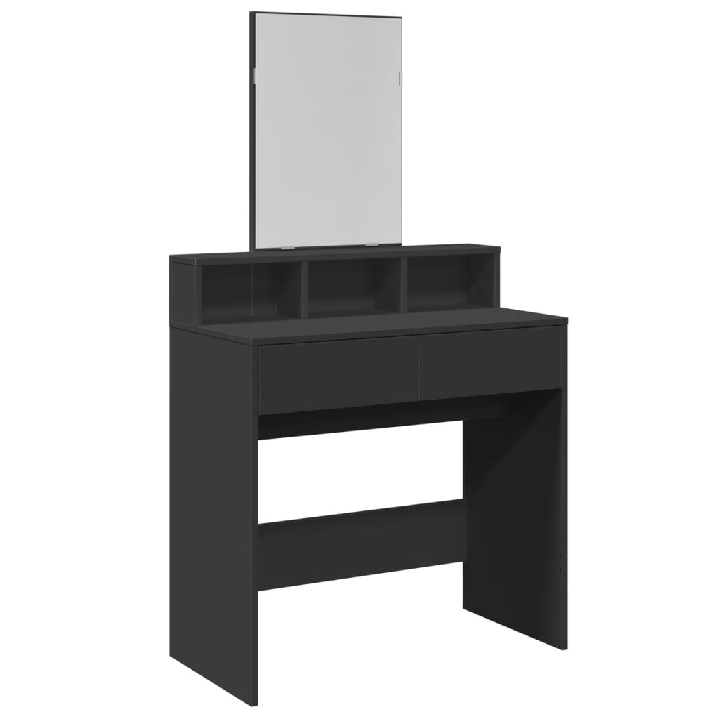 Dressing Table with Mirror Black 80x41x144.5 cm - Bend