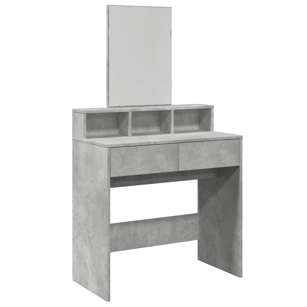 Dressing Table with Mirror Concrete Grey 80x41x144.5 cm - Bend