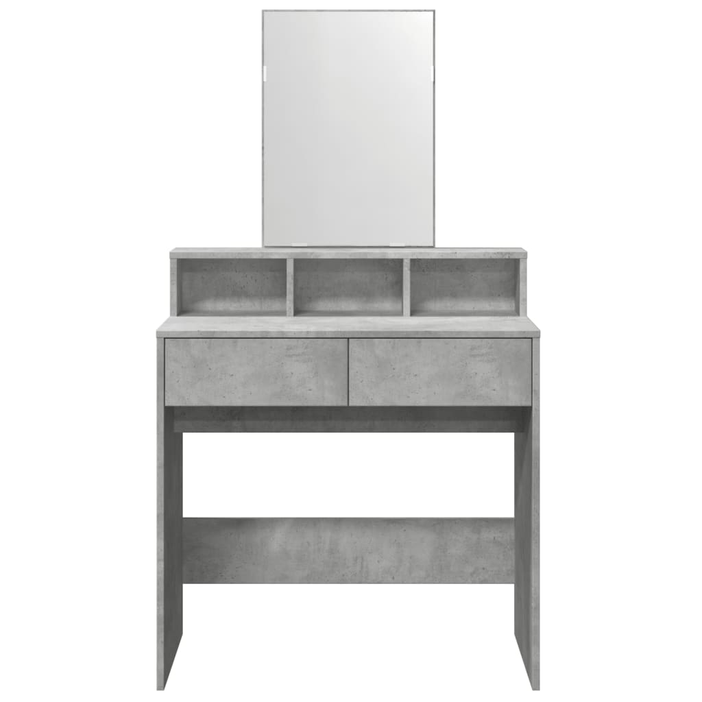 Dressing Table with Mirror Concrete Grey 80x41x144.5 cm - Bend