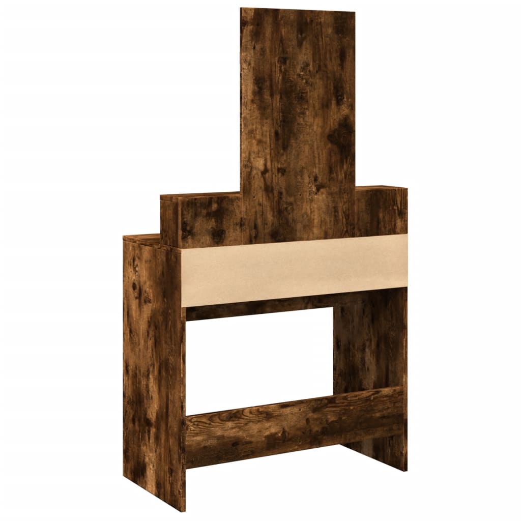 Dressing Table with Mirror Smoked Oak 80x41x144.5 cm - Bend