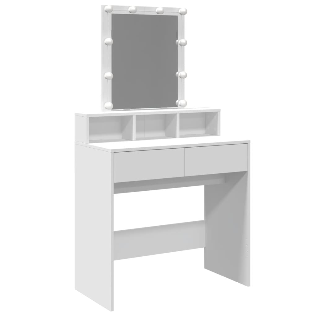 Dressing Table with LED White 80x41x144.5 cm - Bend