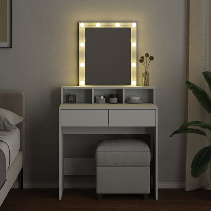 Dressing Table with LED White 80x41x144.5 cm - Bend