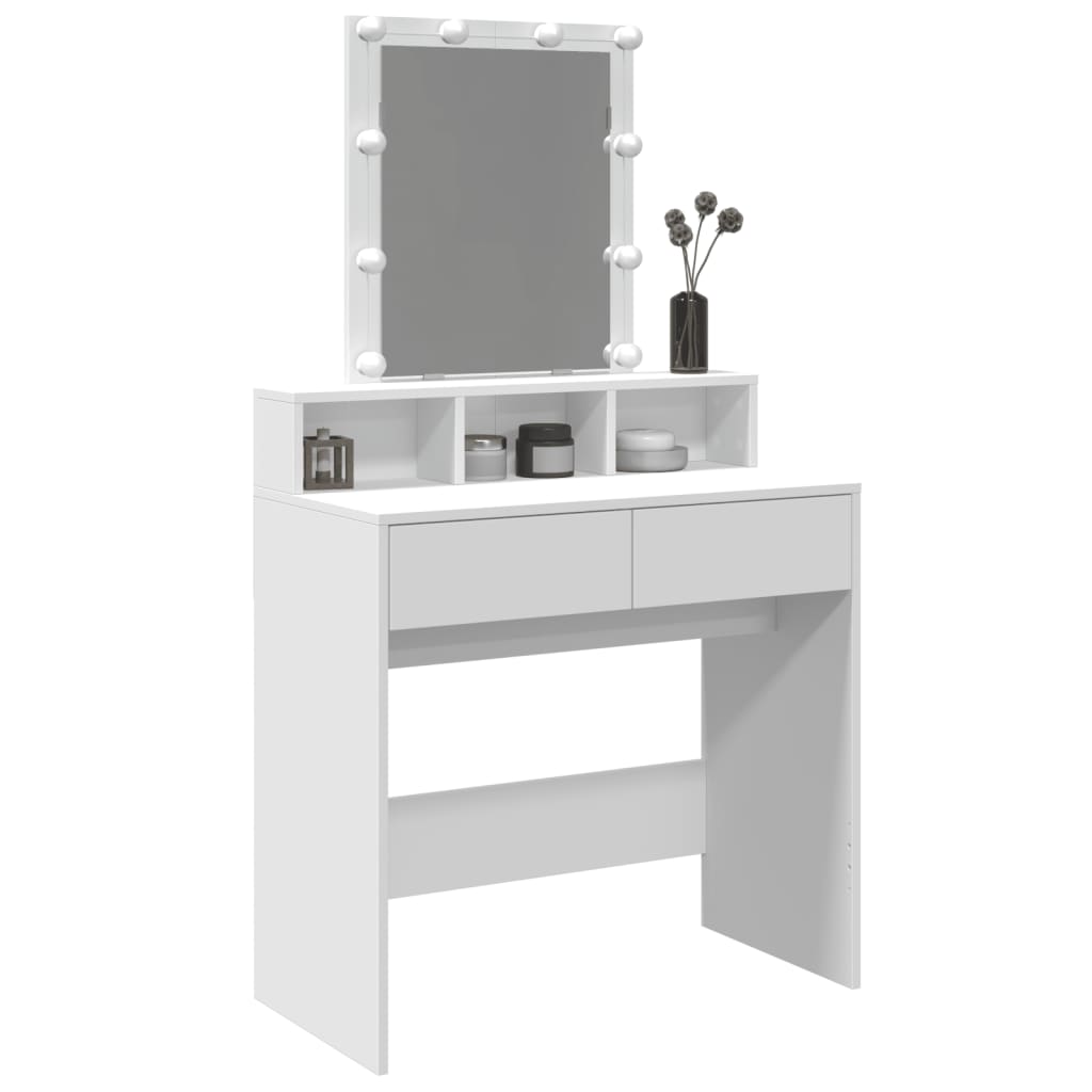 Dressing Table with LED White 80x41x144.5 cm - Bend