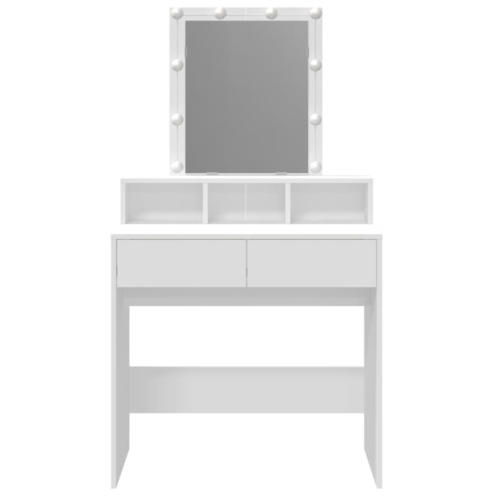 Dressing Table with LED White 80x41x144.5 cm - Bend