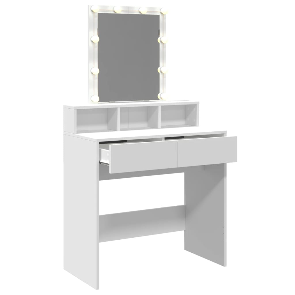 Dressing Table with LED White 80x41x144.5 cm - Bend