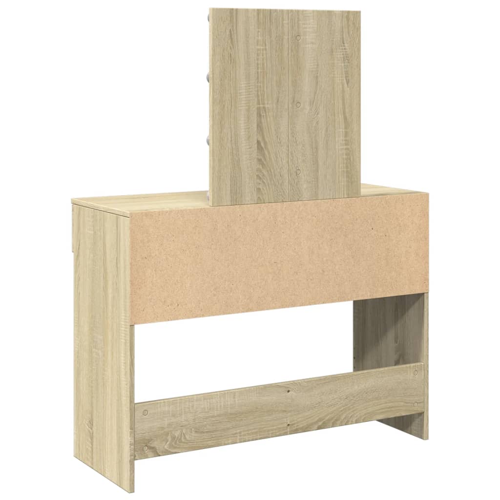 Dressing Table with LED Sonoma Oak 100x40x130 cm - Bend