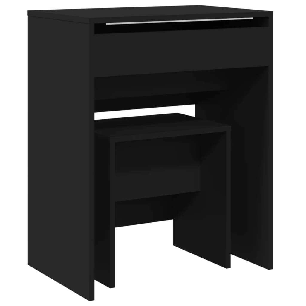 Dressing Table and Stool Black 60x40x113.5 cm - Bend