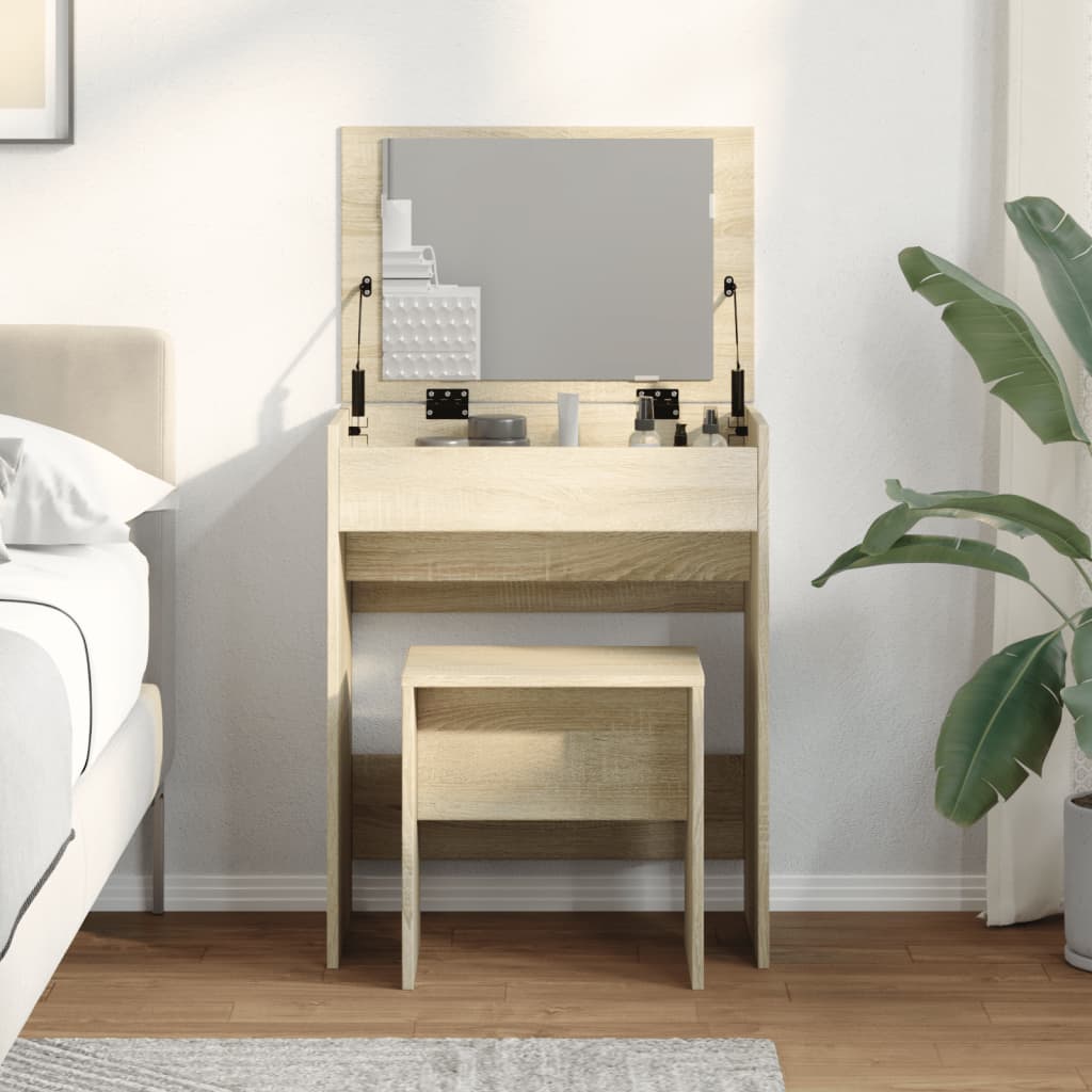 Dressing Table and Stool Sonoma Oak 60x40x113.5 cm - Bend