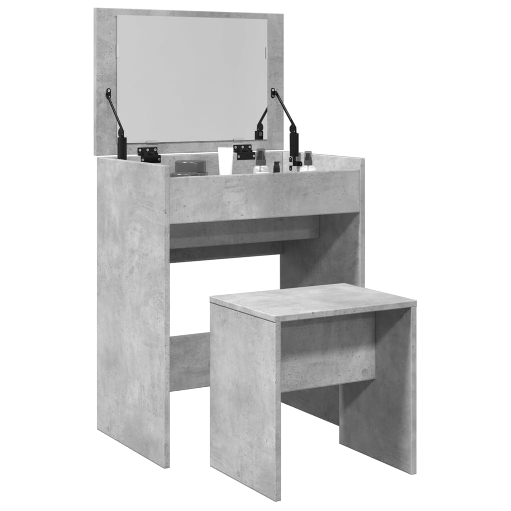 Dressing Table and Stool Concrete Grey 60x40x113.5 cm - Bend