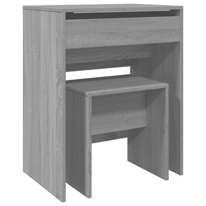 Dressing Table and Stool Grey Sonoma 60x40x113.5 cm - Bend