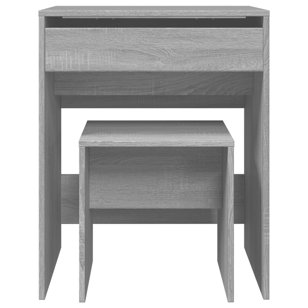 Dressing Table and Stool Grey Sonoma 60x40x113.5 cm - Bend