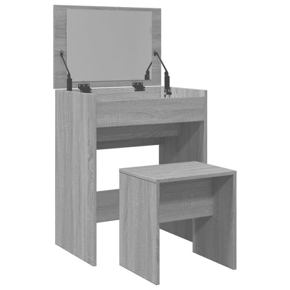 Dressing Table and Stool Grey Sonoma 60x40x113.5 cm - Bend