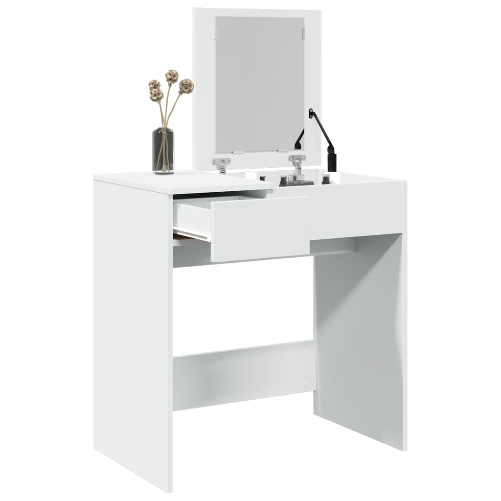 Dressing Table with Mirror White 73x46.5x120 cm - Bend