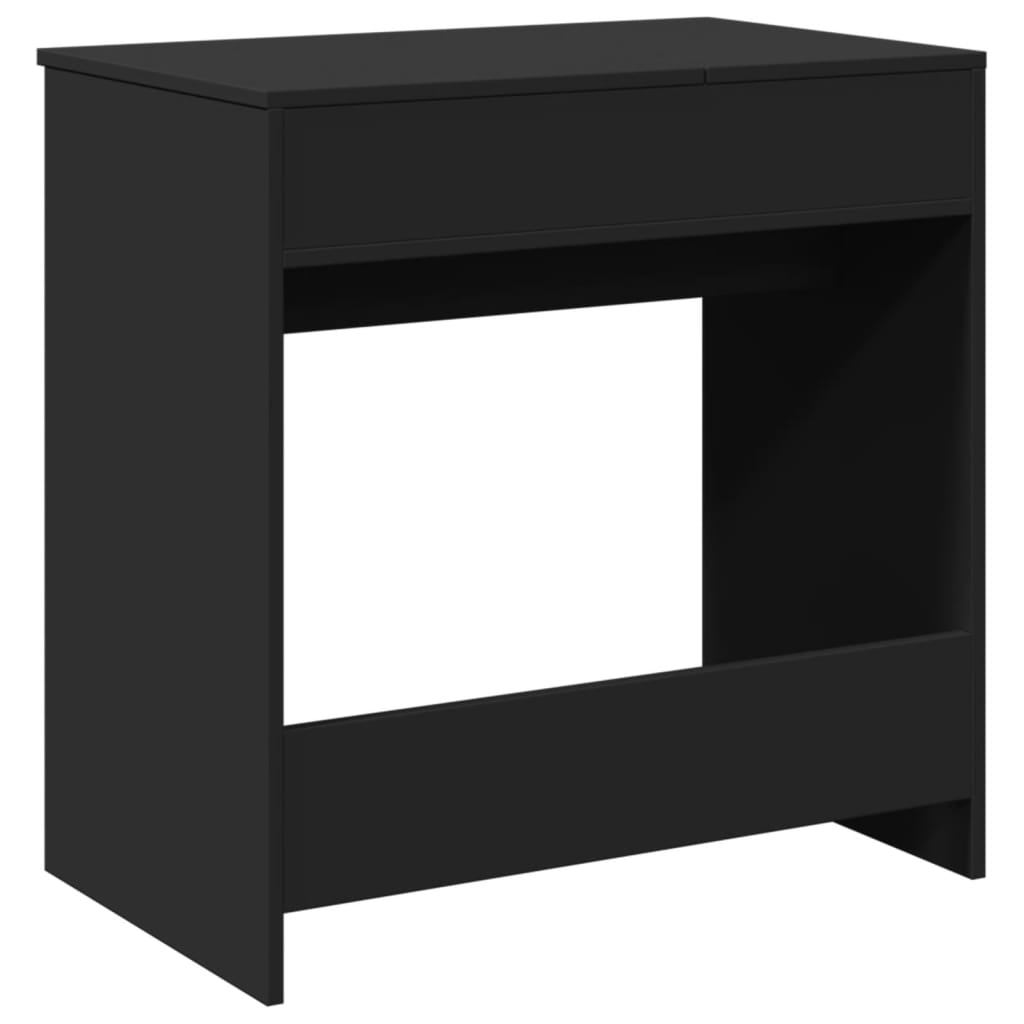 Dressing Table with Mirror Black 73x46.5x120 cm