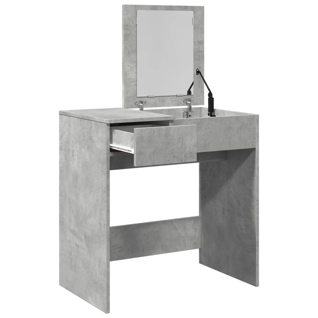 Dressing Table with Mirror Concrete Grey 73x46.5x120 cm - Bend