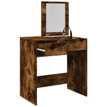 Dressing Table with Mirror Smoked Oak 73x46.5x120 cm - Bend