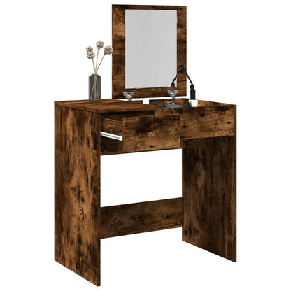 Dressing Table with Mirror Smoked Oak 73x46.5x120 cm - Bend