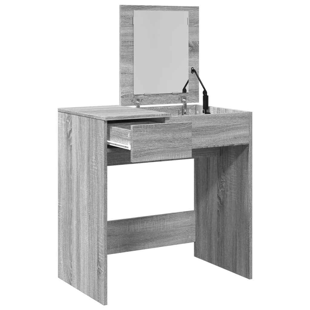 Dressing Table with Mirror Grey Sonoma 73x46.5x120 cm - Bend