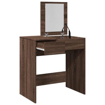 Dressing Table with Mirror Brown Oak 73x46.5x120 cm - Bend