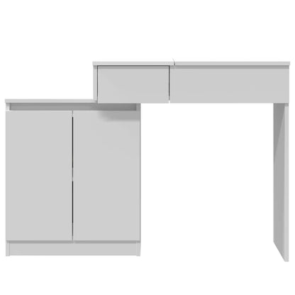 Dressing Table with LED White 115x37x110.5 cm - Bend