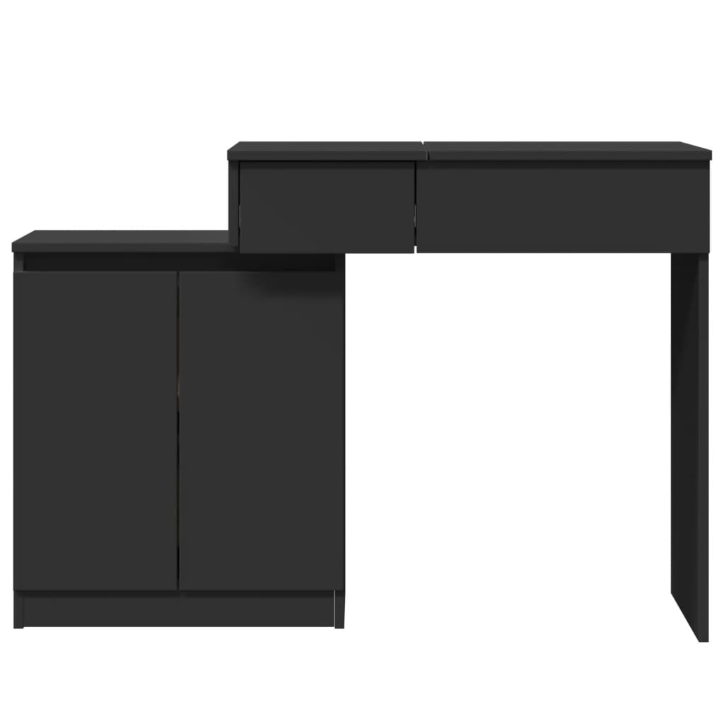 Dressing Table with LED Black 115x37x110.5 cm - Bend