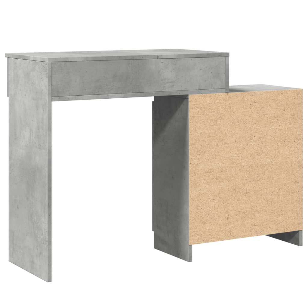 Dressing Table with LED Concrete Grey 115x37x110.5 cm - Bend