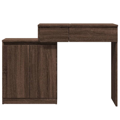 Dressing Table with LED Brown Oak 115x37x110.5 cm - Bend