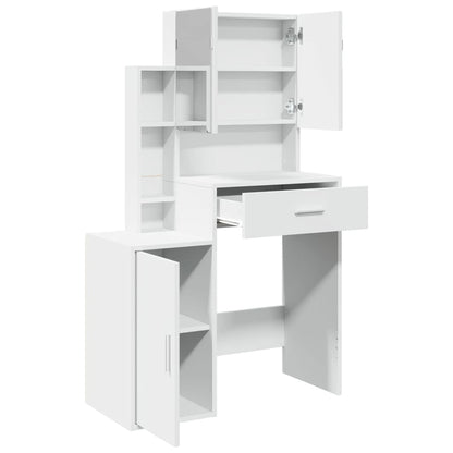 Dressing Table with Cabinet White 80x35x132 cm - Bend