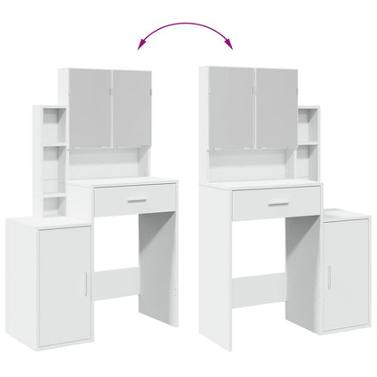 Dressing Table with Cabinet White 80x35x132 cm - Bend