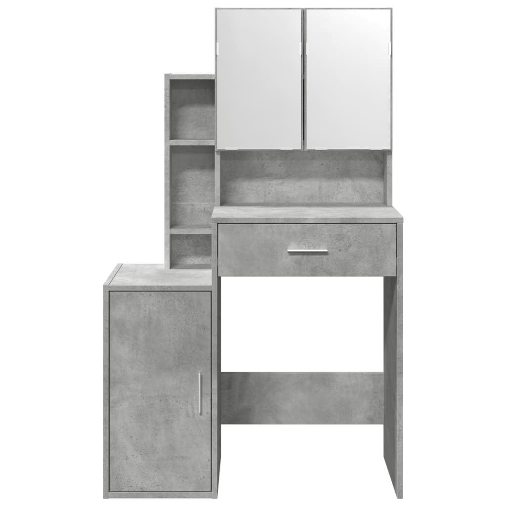 Dressing Table with Cabinet Concrete Grey 80x35x132 cm - Bend