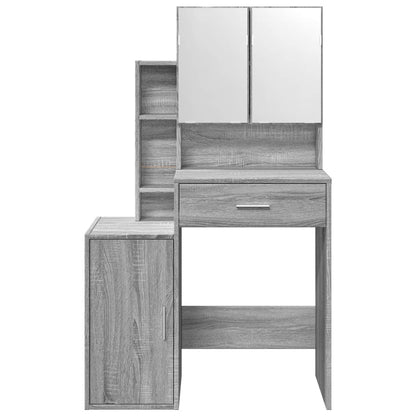 Dressing Table with Cabinet Grey Sonoma 80x35x132 cm - Bend