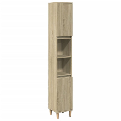 Bathroom Cabinet Sonoma Oak 30x30x190 cm Engineered Wood - Bend