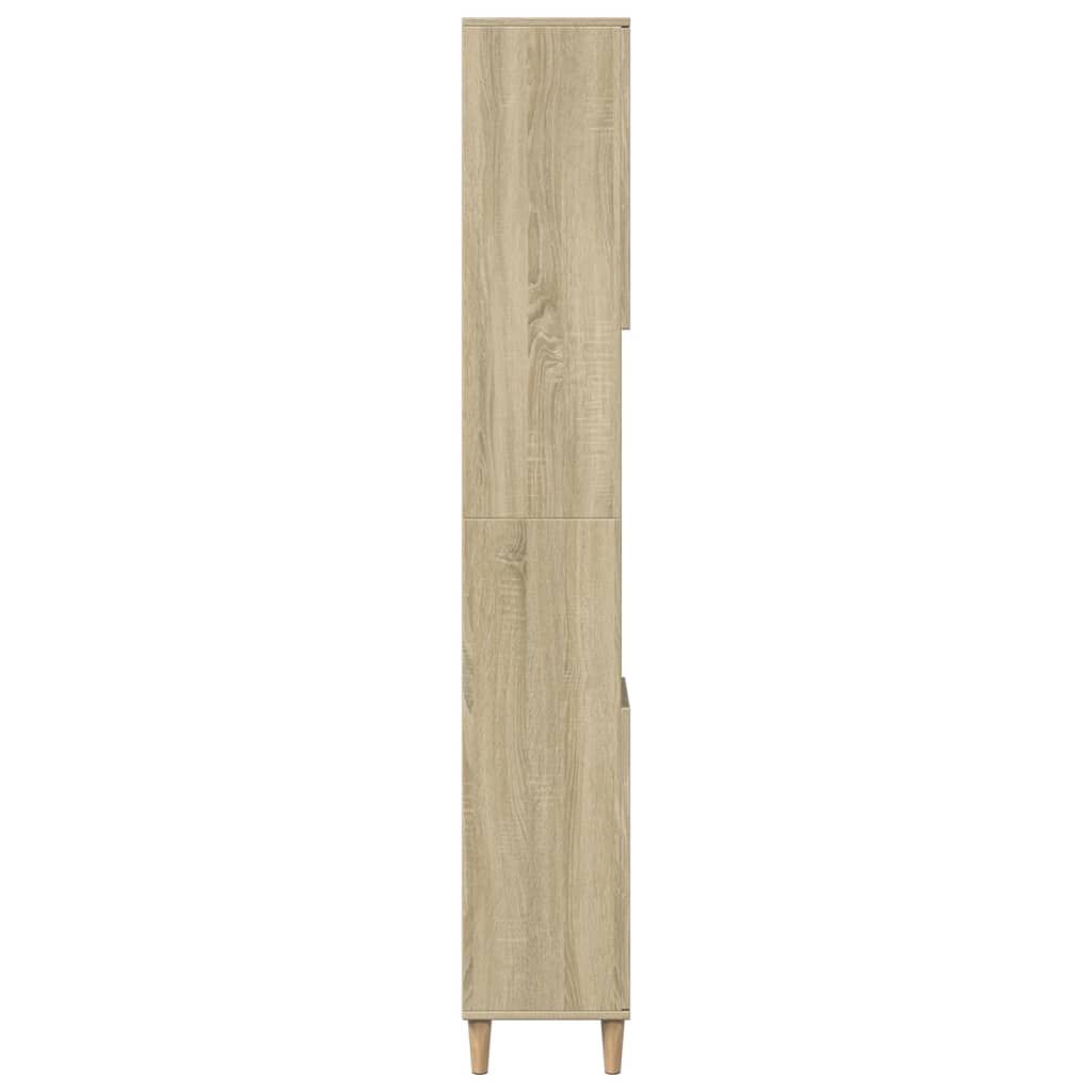 Bathroom Cabinet Sonoma Oak 30x30x190 cm Engineered Wood - Bend