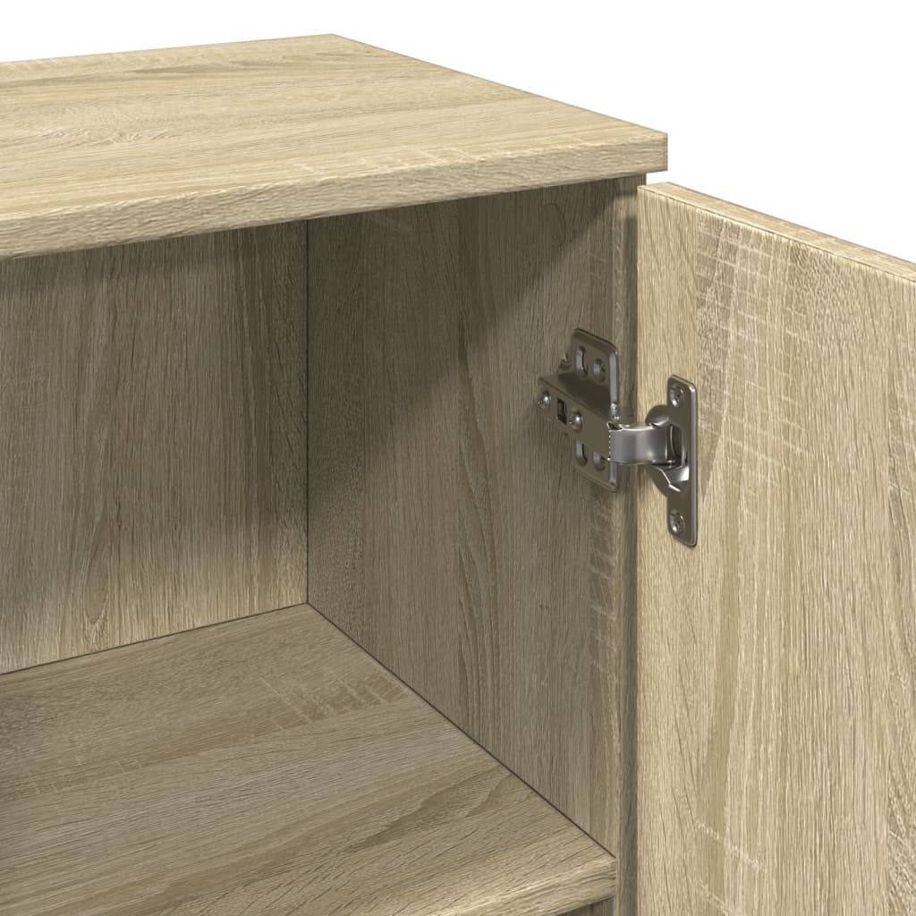 Bathroom Cabinet Sonoma Oak 30x30x190 cm Engineered Wood - Bend