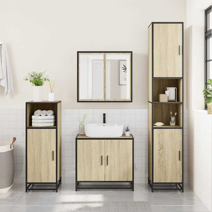 Bathroom Mirror Cabinet Sonoma Oak 65x20x60 cm Engineered Wood - Bend