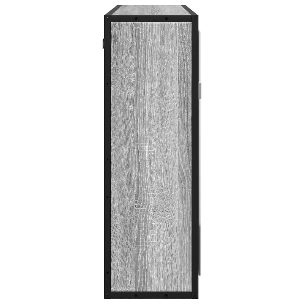 Bathroom Mirror Cabinet Grey Sonoma 65x20x60 cm Engineered Wood - Bend