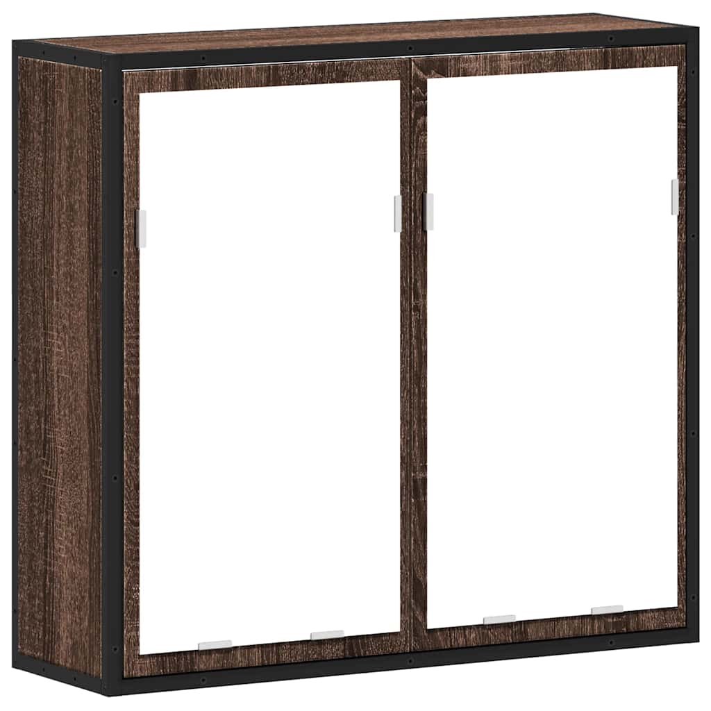 Bathroom Mirror Cabinet Brown Oak 65x20x60 cm Engineered Wood - Bend