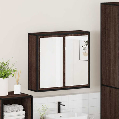 Bathroom Mirror Cabinet Brown Oak 65x20x60 cm Engineered Wood - Bend