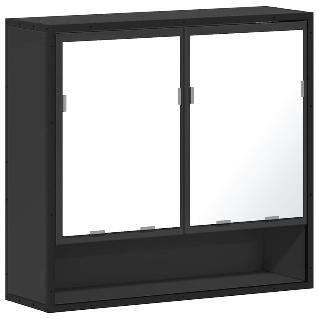 Bathroom Mirror Cabinet Black 65x20x60 cm Engineered Wood - Bend