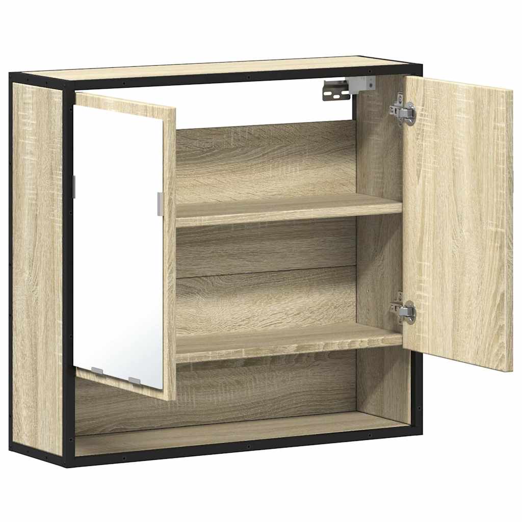 Bathroom Mirror Cabinet Sonoma Oak 65x20x60 cm Engineered Wood