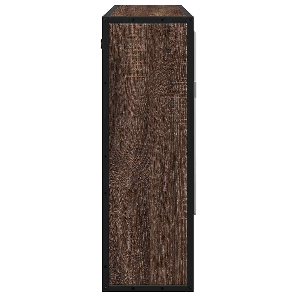 Bathroom Mirror Cabinet Brown Oak 65x20x60 cm Engineered Wood