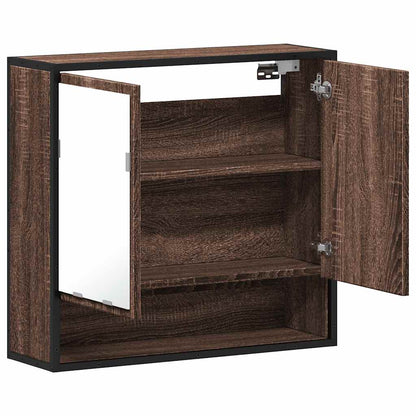 Bathroom Mirror Cabinet Brown Oak 65x20x60 cm Engineered Wood