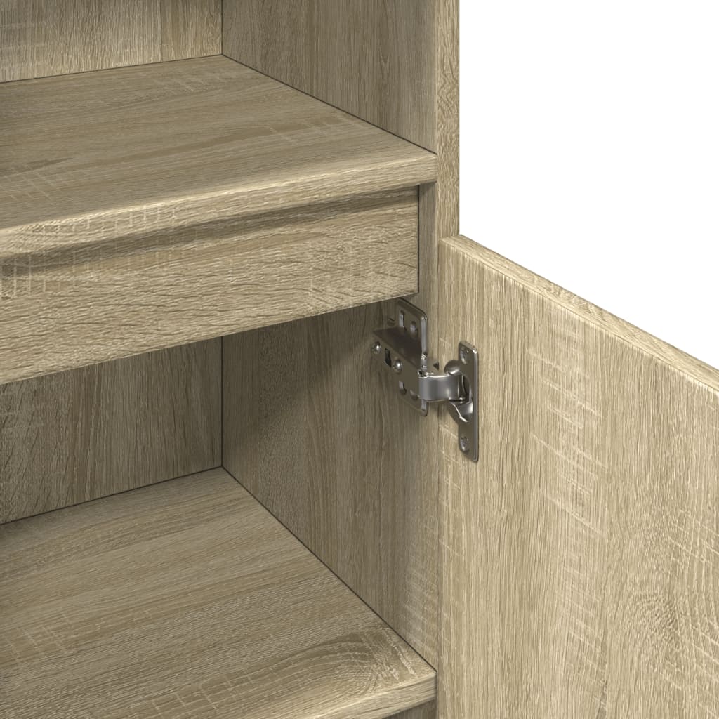 Bathroom Cabinet Sonoma Oak 30x30x100 cm Engineered Wood - Bend