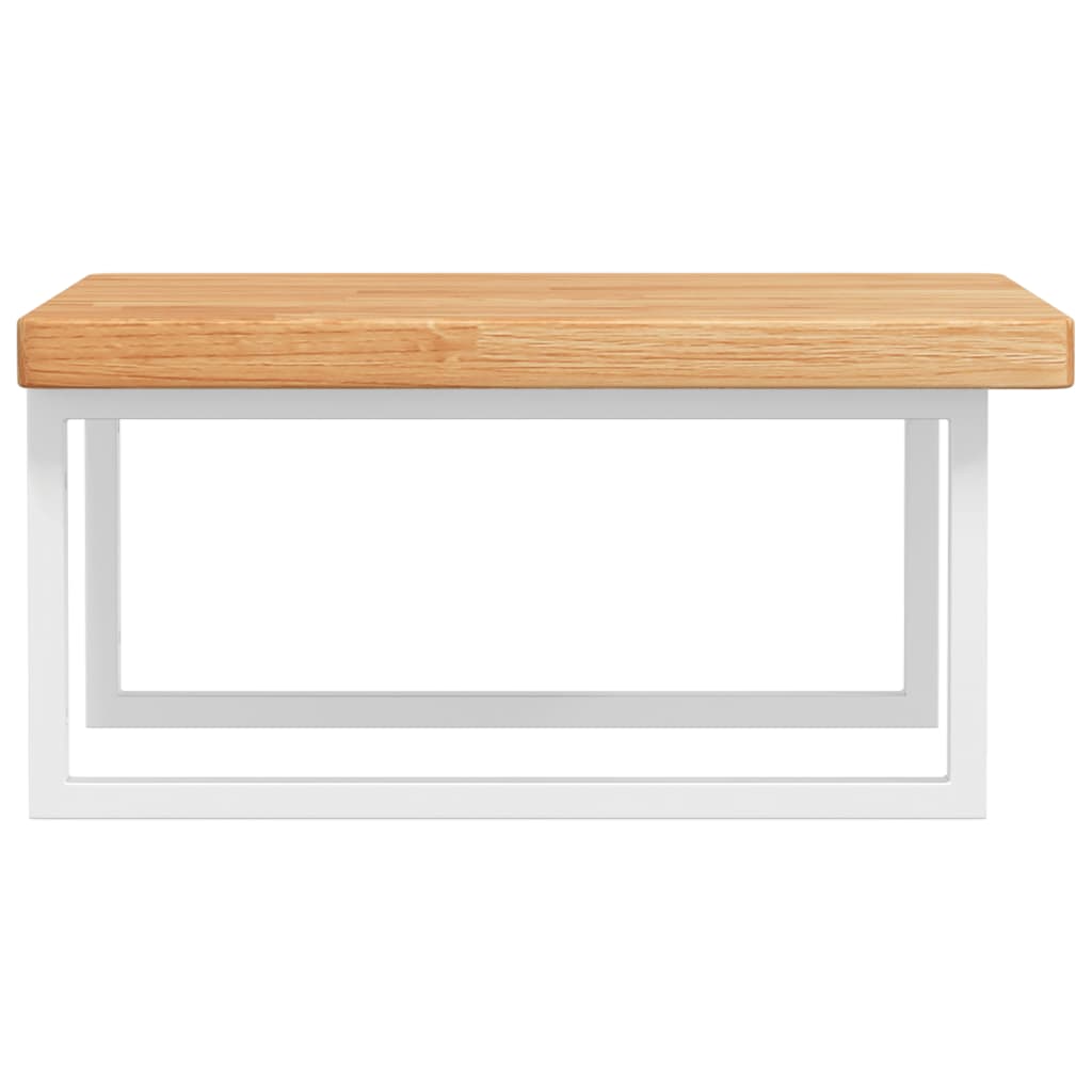 Steel and Solid Oak Wall Basin Shelf