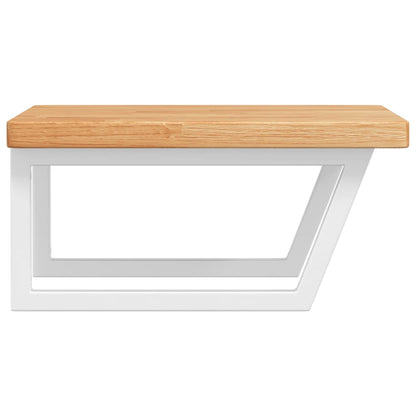 Steel and Oak Floating Basin Shelf