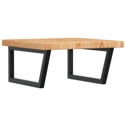 Steel and Oak Floating Basin Shelf