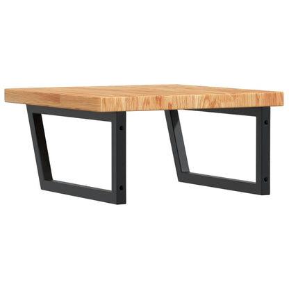 Steel and Oak Floating Basin Shelf